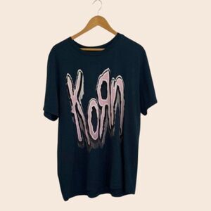 KORN Teal and Pink North America Tour 2024 Cotton T-Shirt Size XL